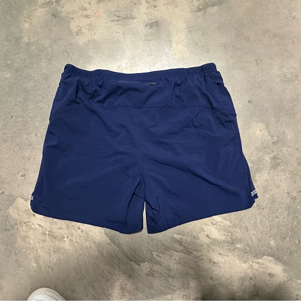 Brooks Deep Blue Athletic Shorts For Men View 2
